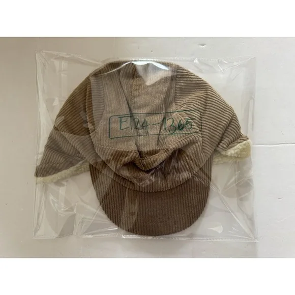 Paul Smith Men's Medium Light Brown Corduroy Winter Trapper Hat